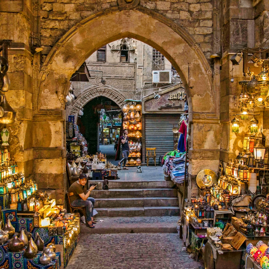 Mercado Khan el-Khalili en El Cairo